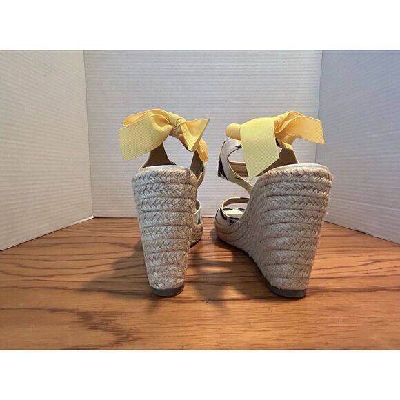 JustFab Espadrille -Wedges- Women’s Size: 7.5 - Yasmin Size-Color  Lemon - Picture 6 of 12